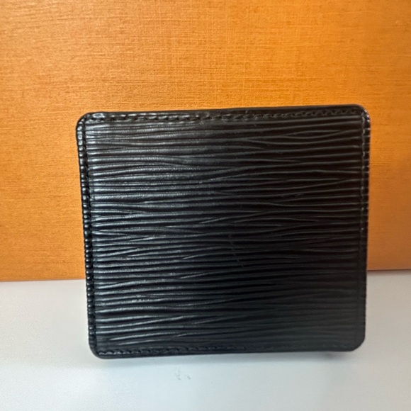 LOUIS VUITTON Vintage 2001 Compact Wallet black epi - Picture 3 of 8